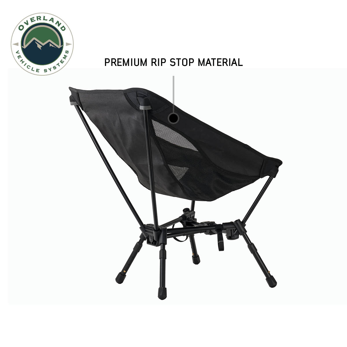 Compact Camping Chair - Aluminum Base and Storage Bag