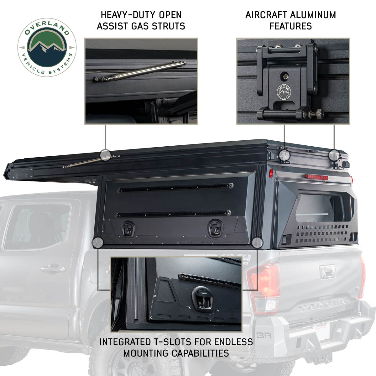 MagPak - Camper W/Tent, Lights, Rear Molle Panel, Side Tie Downs, Front & Rear Windows - 2009-2024 Ford F150