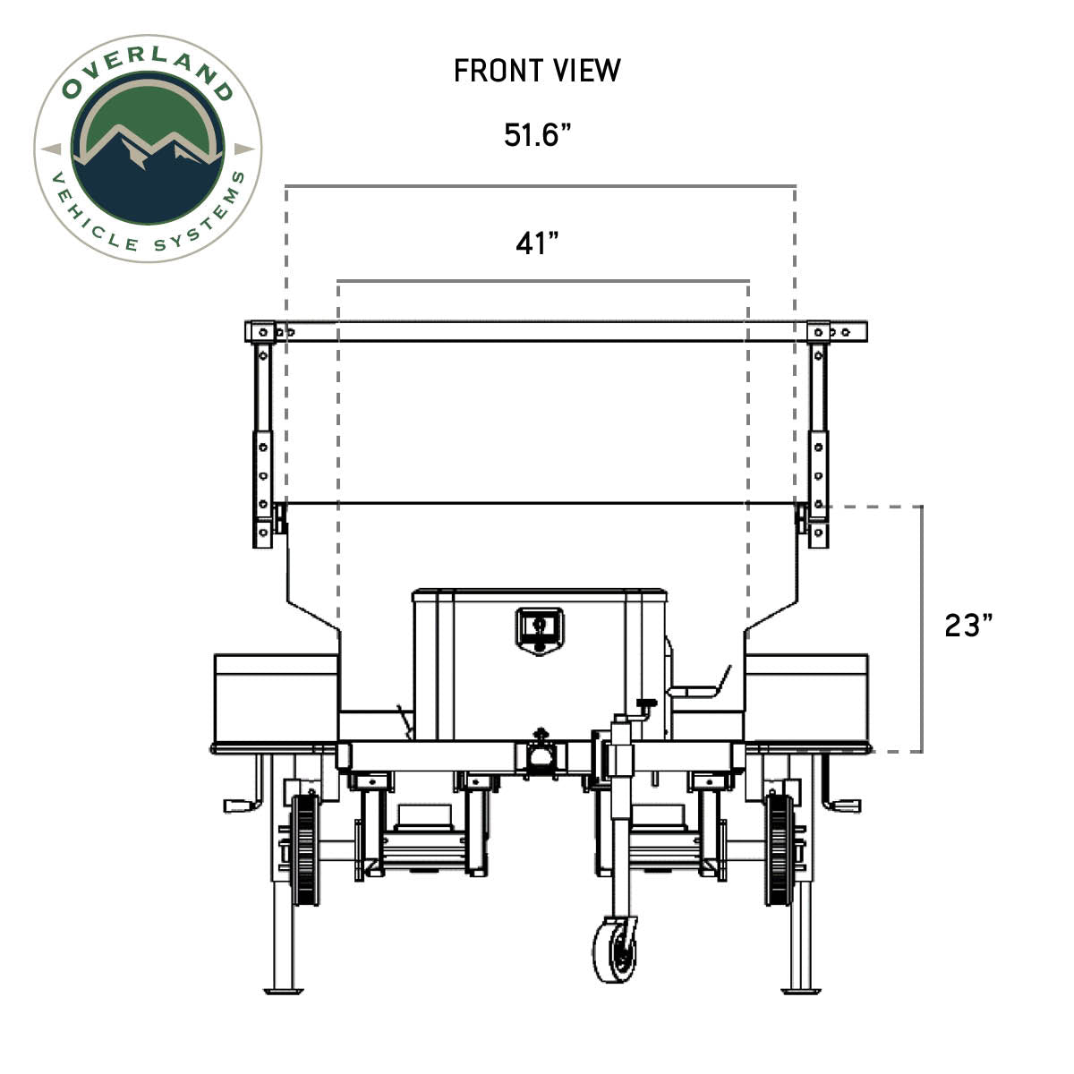 Off Road Trailer - Military Style with Full Articulating Suspension, 5x5 Bolt Pattern