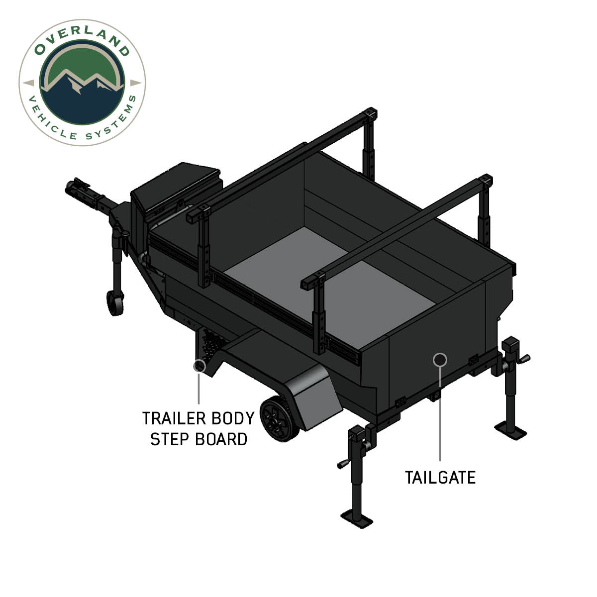 Off Road Trailer - Military Style with Full Articulating Suspension, 5x5 Bolt Pattern