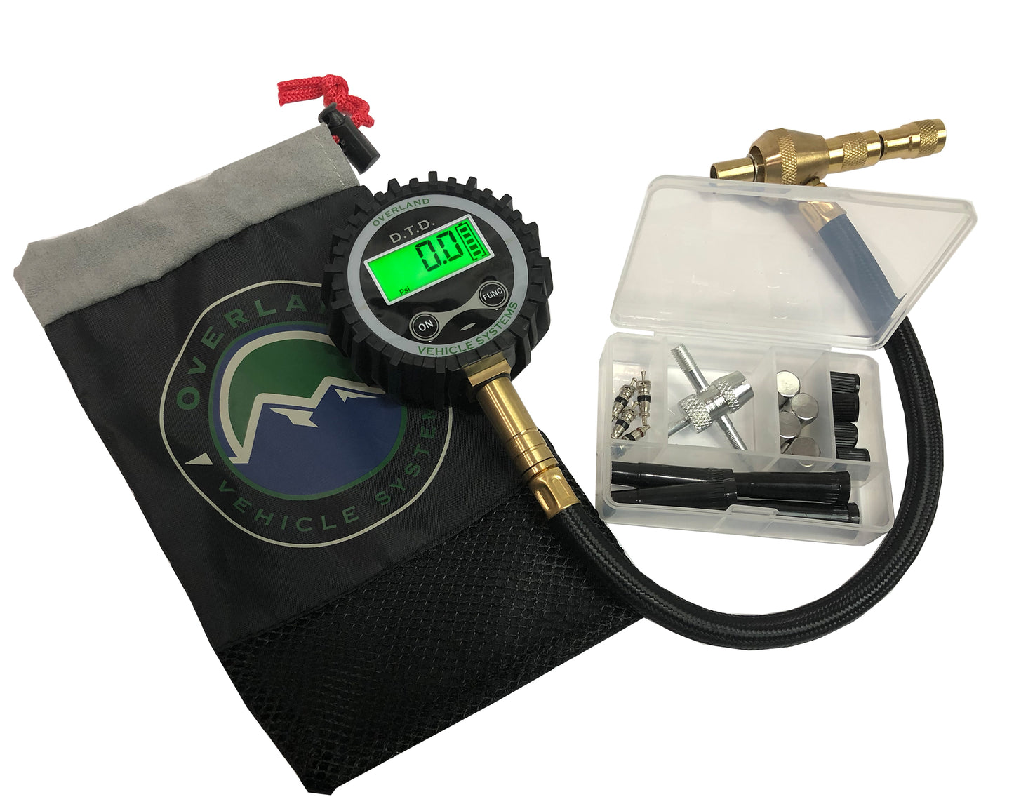 Digital Tire Deflator with Valve Kit & Storage Bag