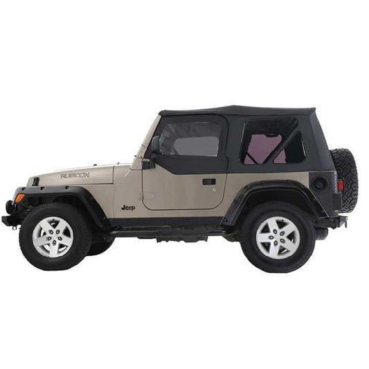 Replacement Soft Top With Tinted Upper Doors - Black Diamond - TJ