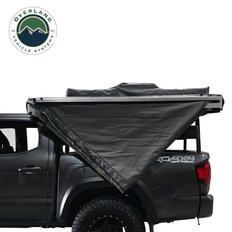 HD Nomadic 180 - Awning, Grey Body, Green Trim & Black Travel Cover  - No Brackets, No Hardware, No Accessories