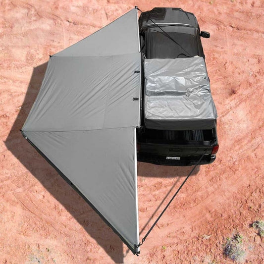 HD Nomadic 180 - Awning, Grey Body, Green Trim & Black Travel Cover  - No Brackets, No Hardware, No Accessories