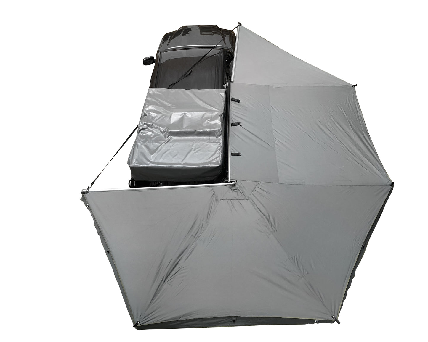 HD Nomadic 270 - Awning, Driver Side, Grey Body, Green Trim & Black Travel Cover - No Brackets, No Hardware, No Accessories