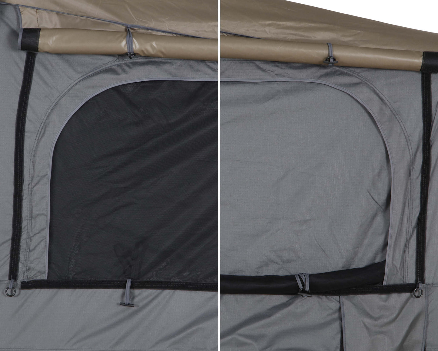 HD Bushveld 4 - Cantilever Hard Shell Roof Top Tent, 4 Person, Grey Body & Green Rainfly