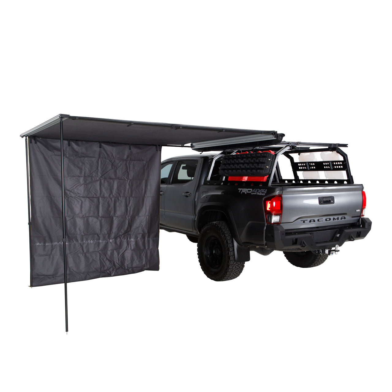 HD Nomadic 2.0 - Awning Wall Front Section, 6.5’ x 6.5’, Grey Body, Green Trim with Storage Bag