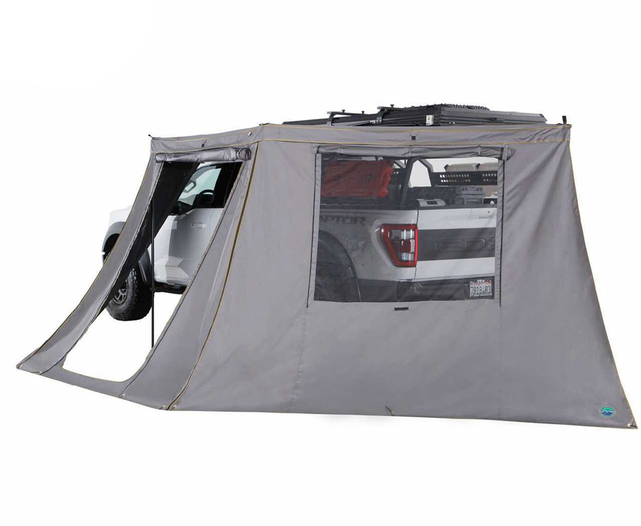 HD Nomadic 180 - LTE Awning Wall, Universal, Grey Body, Green Trim with Storage Bag