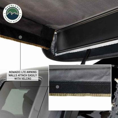 HD Nomadic 180 - LTE Awning Wall, Universal, Grey Body, Green Trim with Storage Bag