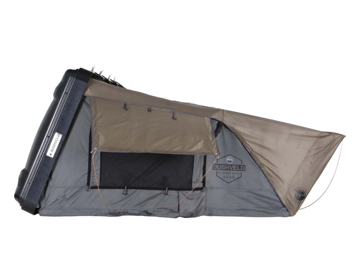 HD Bushveld 2 - Cantilever Hard Shell Roof Top Tent, 2 Person, Grey Body & Green Rainfly