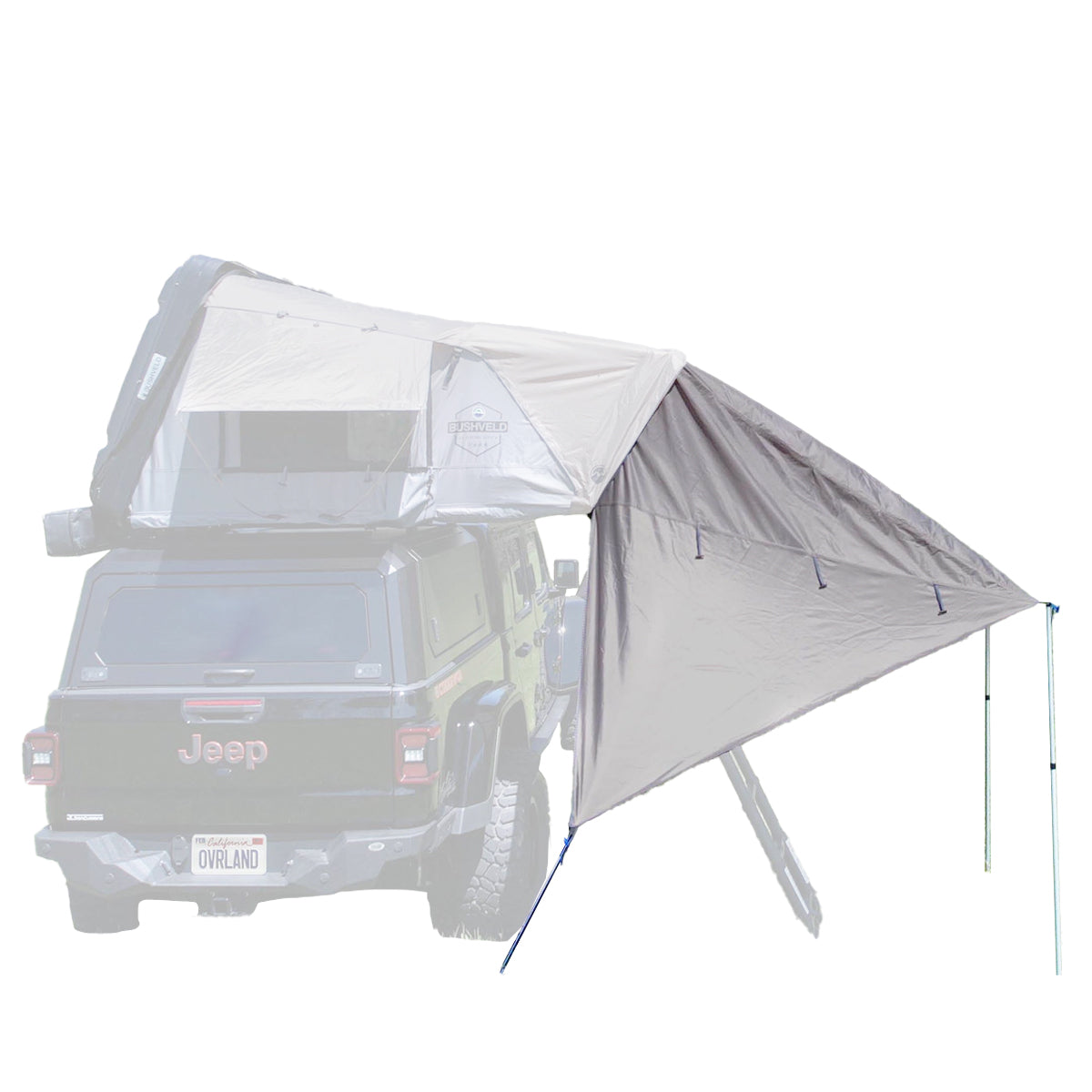 HD Bushveld 2 - Awning Extension, Green Body & Grey Trim