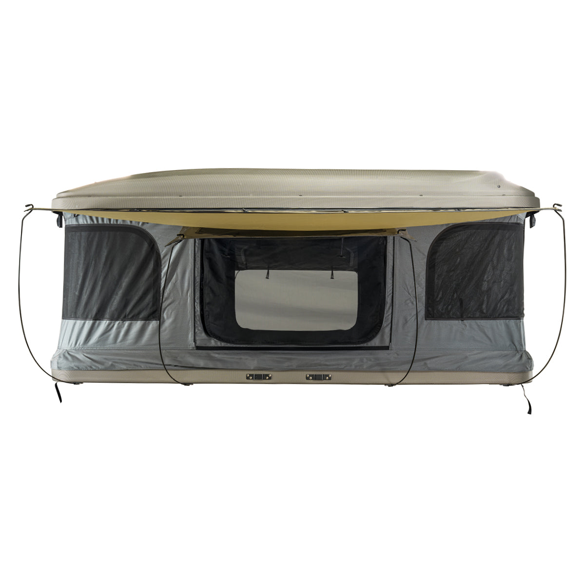 HD Bundu 2 - Hard Shell Pop Up Roof Top Tent, 2 Person, Grey Body & Black Rainfly