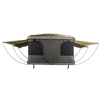 HD Bundu 2 - Hard Shell Pop Up Roof Top Tent, 2 Person, Grey Body & Black Rainfly