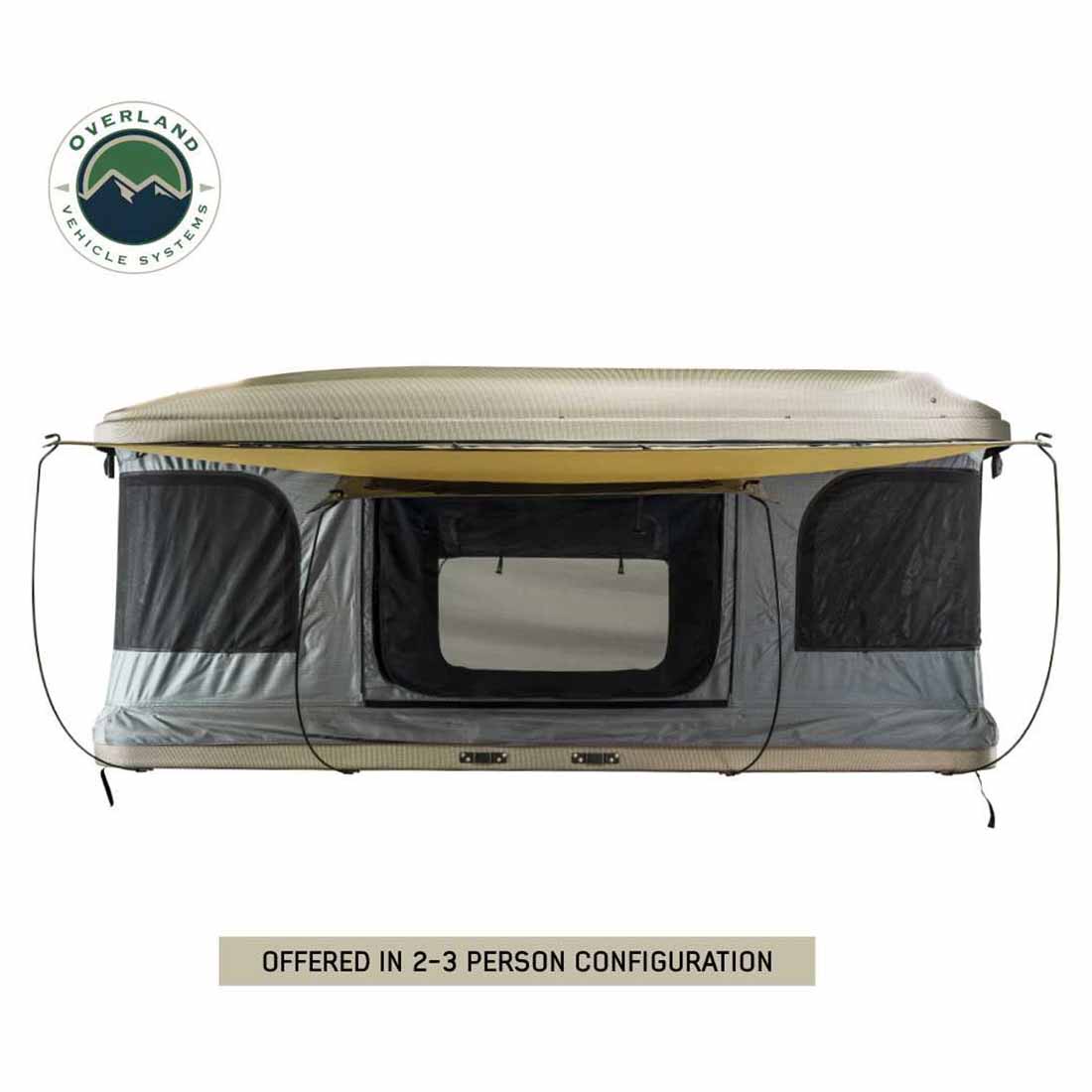 HD Bundu 2 - Hard Shell Pop Up Roof Top Tent, 2 Person, Grey Body & Black Rainfly