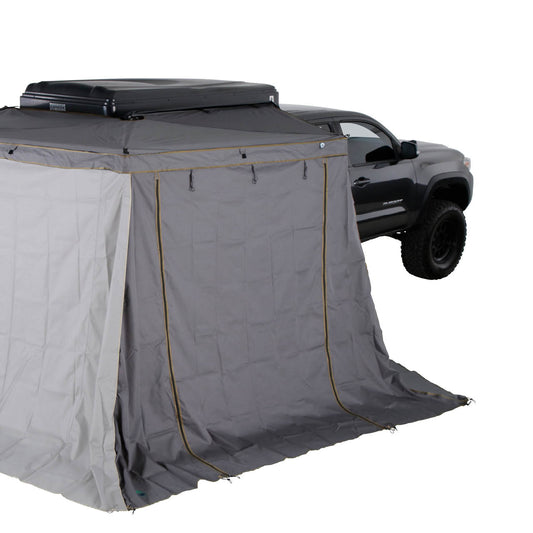 HD Nomadic 270 LTE - Awning Wall 1, Passenger Side, Grey Body, Green Trim W/Storage Bag