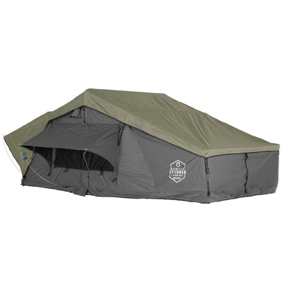 HD Nomadic N4E - Soft Sided Roof Top Tent, 4 Person, Grey Body & Green Rainfly