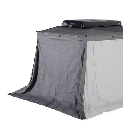 HD Nomadic 270 LTE - Awning Wall 2, Passenger Side, Grey Body, Green Trim W/Storage Bag