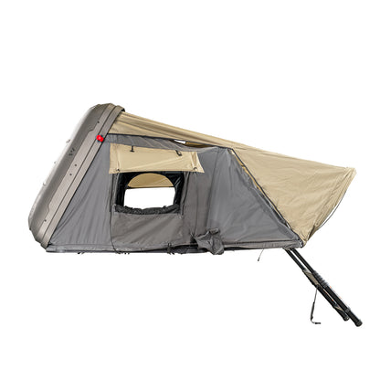 HD Bundu 2 - Hard Shell Roof Top Tent, 2 Person, Grey Body & Black Rainfly