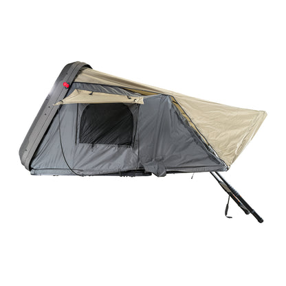 HD Bundu 2 - Hard Shell Roof Top Tent, 2 Person, Grey Body & Black Rainfly