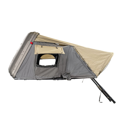 HD Bundu 2 - Hard Shell Roof Top Tent, 2 Person, Grey Body & Black Rainfly