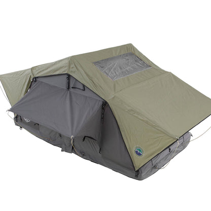 HD Nomadic N2S - Soft Sided Roof Top Tent, 2 Person, Grey Body & Green Rainfly