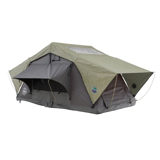 HD Nomadic N2S - Soft Sided Roof Top Tent, 2 Person, Grey Body & Green Rainfly