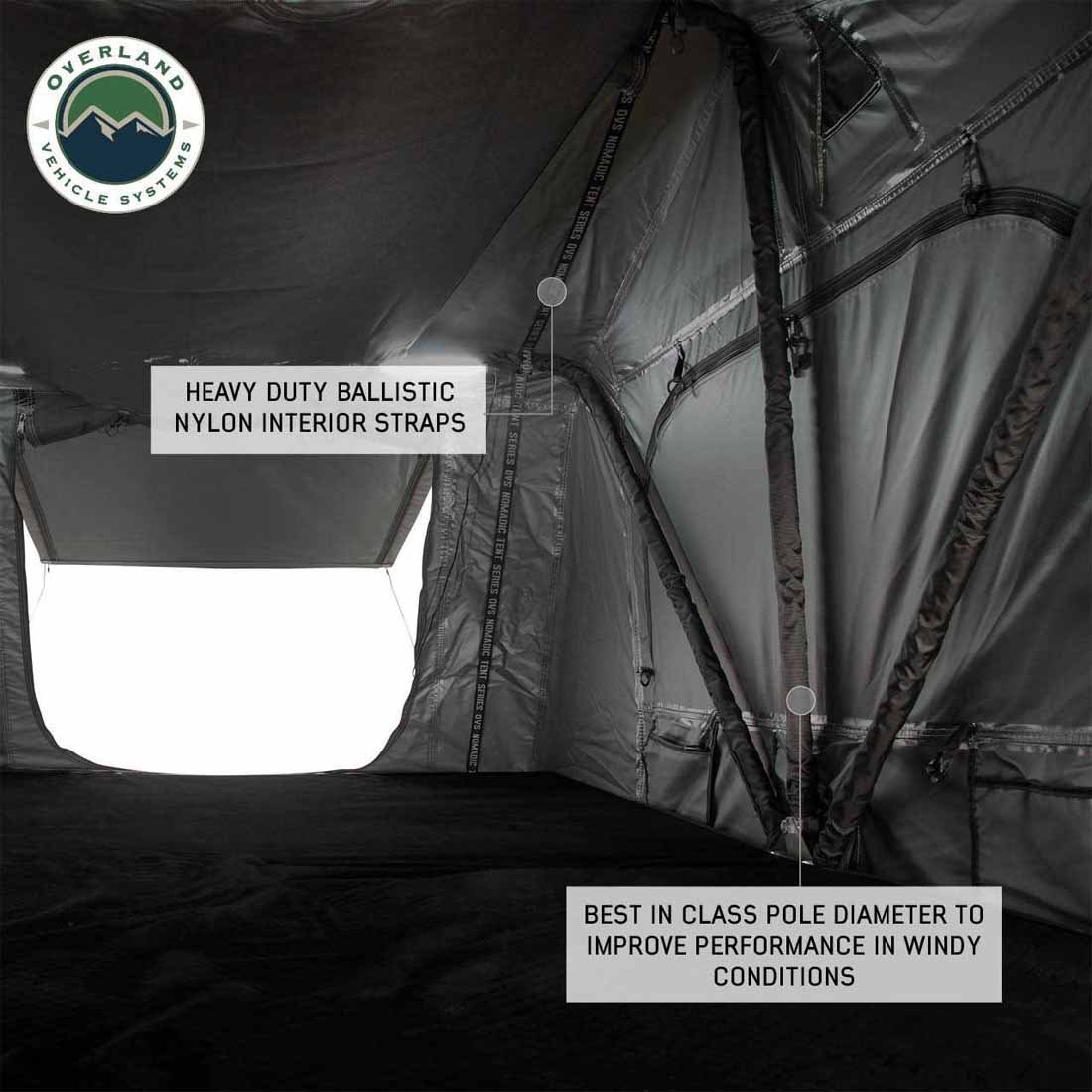 HD Nomadic N2S - Soft Sided Roof Top Tent, 2 Person, Grey Body & Green Rainfly