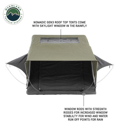 HD Nomadic N2S - Soft Sided Roof Top Tent, 2 Person, Grey Body & Green Rainfly