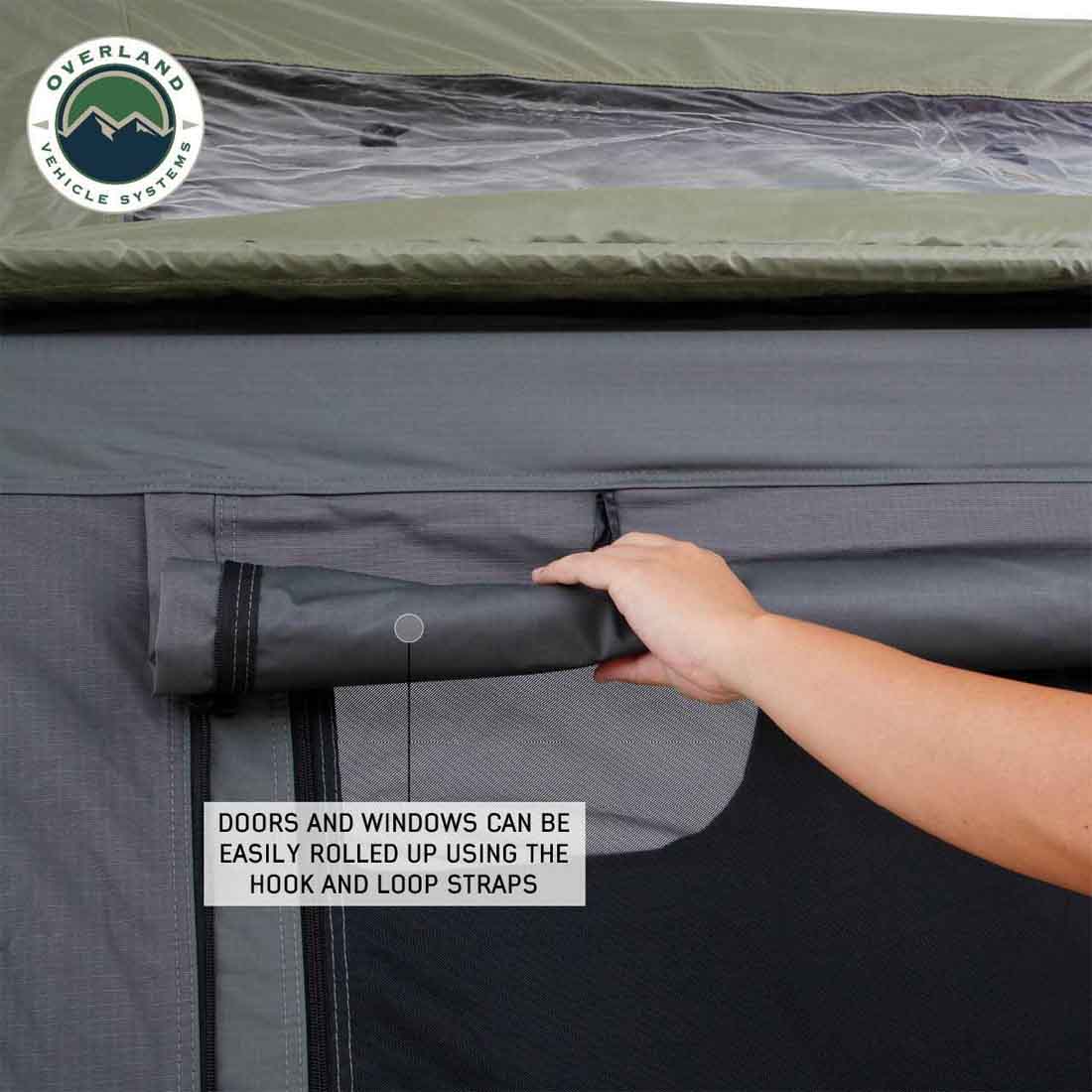 HD Nomadic N2S - Soft Sided Roof Top Tent, 2 Person, Grey Body & Green Rainfly