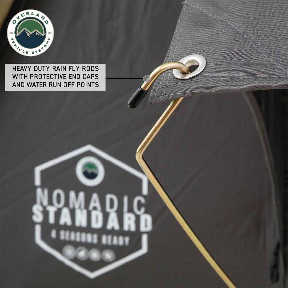 HD Nomadic N2S - Soft Sided Roof Top Tent, 2 Person, Grey Body & Green Rainfly