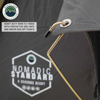 HD Nomadic N2S - Soft Sided Roof Top Tent, 2 Person, Grey Body & Green Rainfly