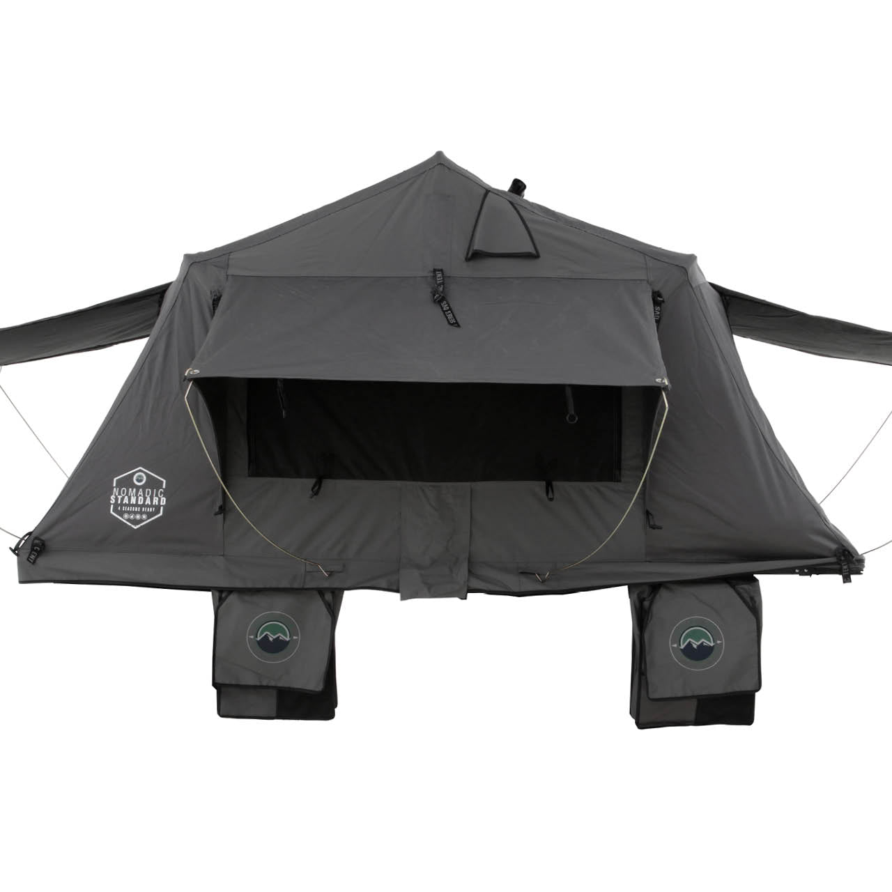 HD Nomadic N3S - Soft Sided Roof Top Tent, 3 Person, Grey Body & Green Rainfly