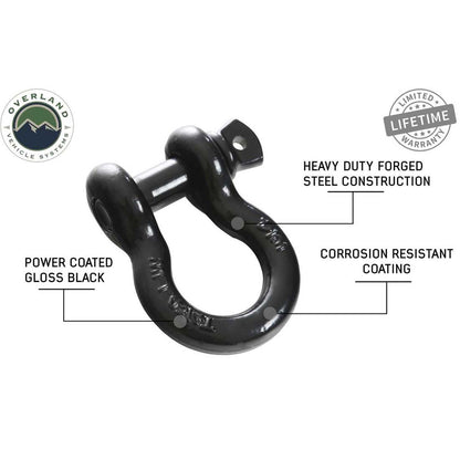 Recovery Shackle 3/4" 4.75 Ton - Black