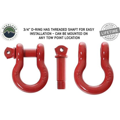 Recovery Shackle 3/4" 4.75 Ton - Red