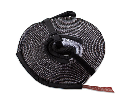 Heavy Duty Tow Strap 20,000 lb. 2” x 30’ - Gray with Black Ends & Storage Bag