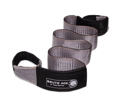 Heavy Duty Tow Strap 40,000 lb. 4” x 8’ - Gray with Black Ends & Storage Bag