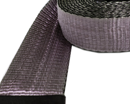 Heavy Duty Tow Strap 40,000 lb. 4” x 8’ - Gray with Black Ends & Storage Bag