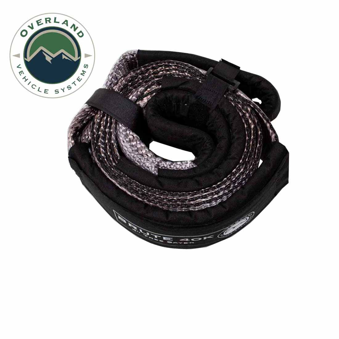 Heavy Duty Tow Strap 40,000 lb. 4” x 8’ - Gray with Black Ends & Storage Bag