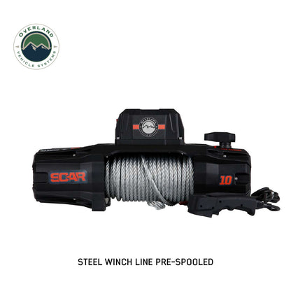 SCAR 10 - 10,000 lb. Winch With Steel Cable & Wireless Remote