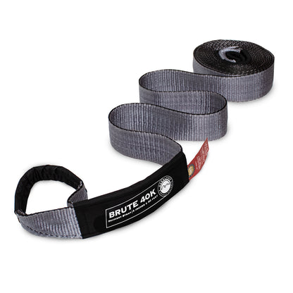 Tow Strap 4" x 30' Gray With Black Ends & Storage Bag