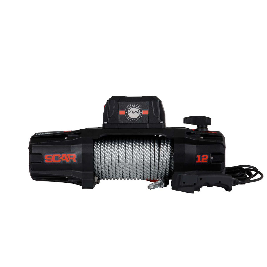 SCAR 12 - 12,000 lb. Winch With Steel Cable & Wireless Remote