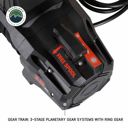 SCAR 12P - 12,000 lb. Winch With Synthetic Rope & Wireless Remote