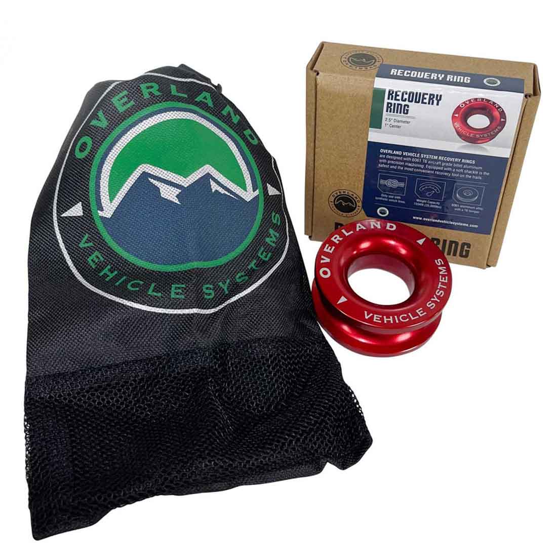 Recovery Ring 2.5" 10,000 lb. Red With Storage Bag