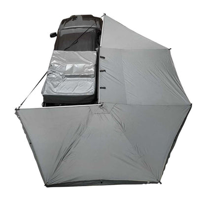 HD Nomadic 270 - Awning, Wall 1, 2 & 3, Passenger Side, Grey Body, Green Trim & Black Travel Cover