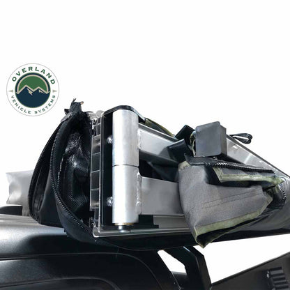 HD Nomadic 270 - Awning, Wall 1, 2 & 3, Passenger Side, Grey Body, Green Trim & Black Travel Cover