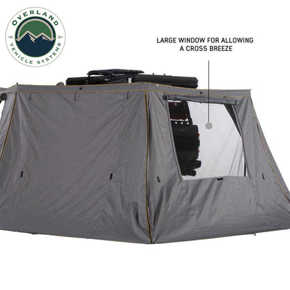 HD Nomadic 270 - Awning Wall Kit 1, 2 & 3, Passenger Side, Grey Body, Green Trim with Storage Bag