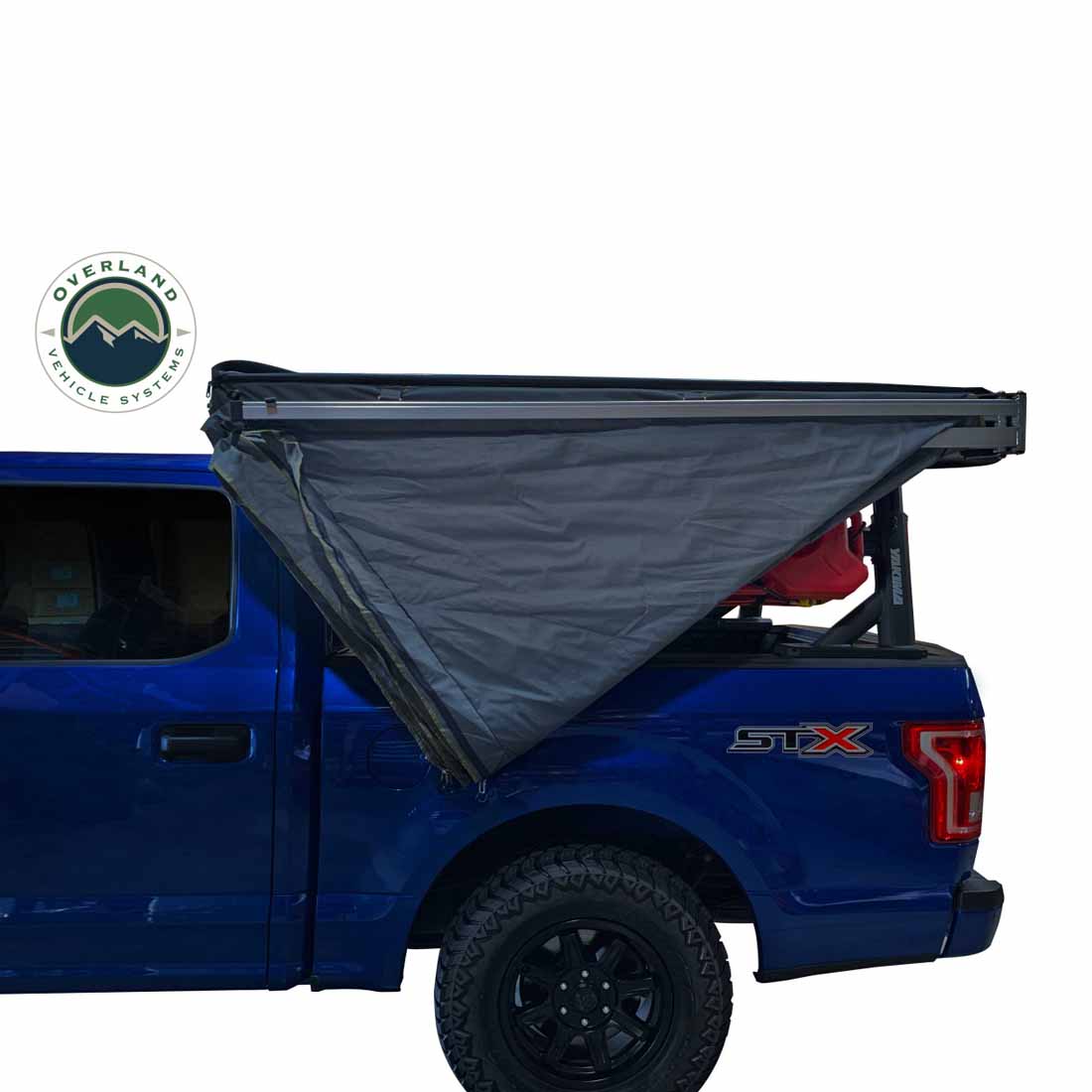 HD Nomadic 270 LT - Awning, Driver Side, Grey Body, Green Trim with Black Travel Bag