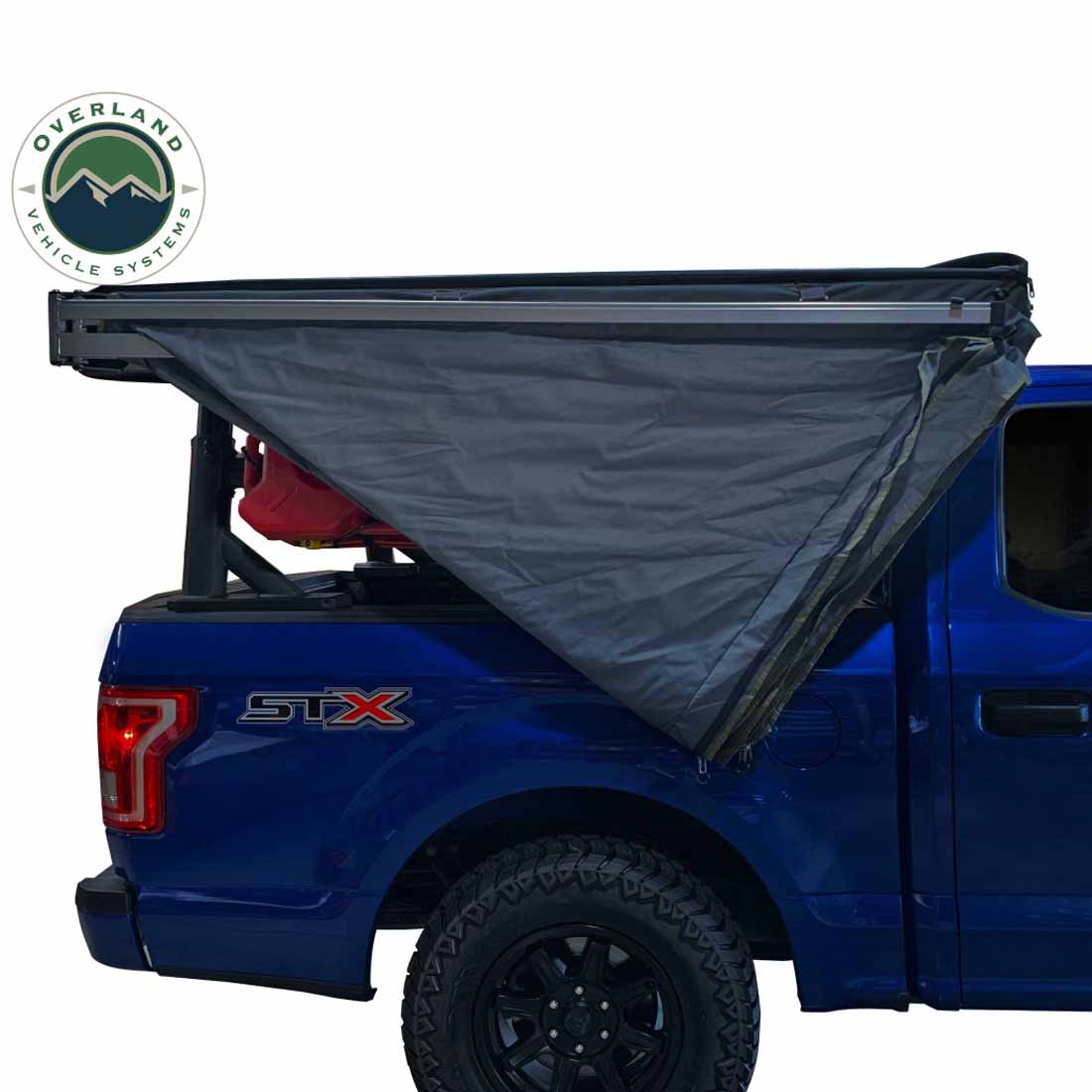 HD Nomadic 270 LT - Awning, Passenger Side, Grey Body, Green Trim with Black Travel Bag