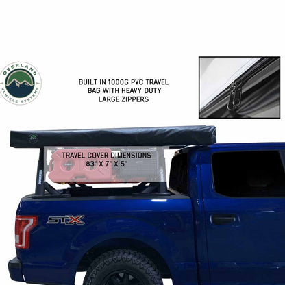 HD Nomadic 270 LT - Awning, Passenger Side, Grey Body, Green Trim with Black Travel Bag