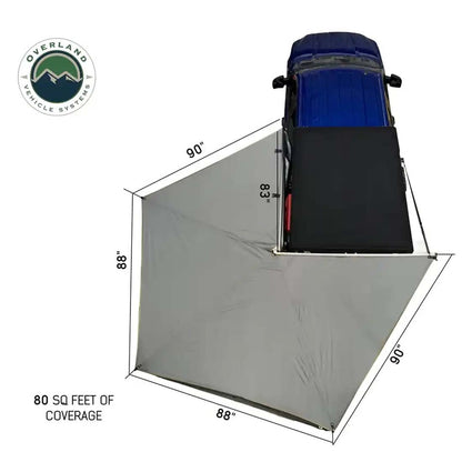 HD Nomadic 270 LT - Awning, Wall 1 & 2, Driver Side, Grey Body, Green Trim W/Black Travel Bag